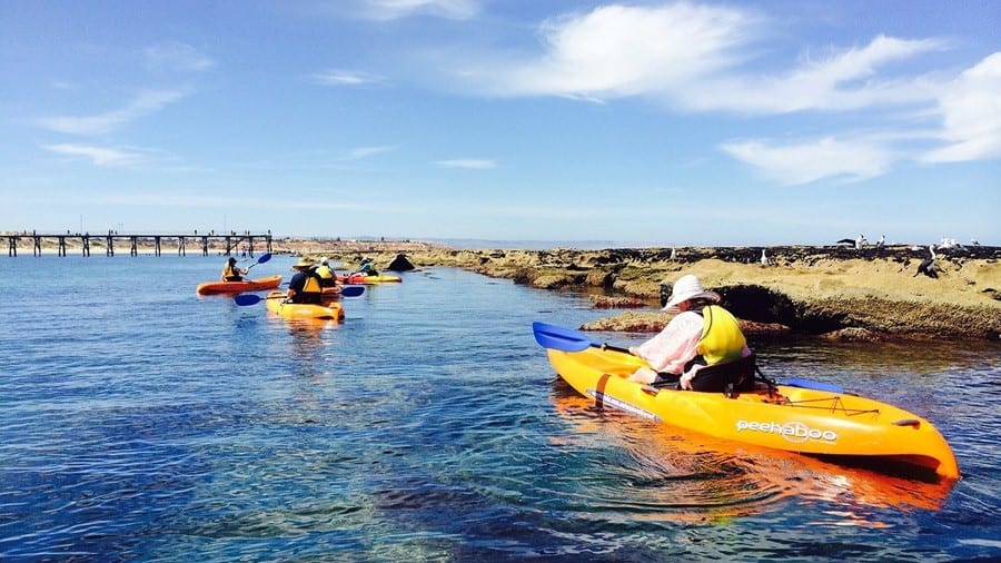 Kayaking at Port Noarlunga